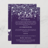 パープル&ホワイトの吊るし照明 エンクロージャー カード (正面/裏面)