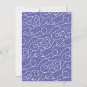 パープル&ホワイトエレガントサプライズ誕生日パーティー 招待状 (裏面)