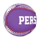 パープル |ホワイトレトロ野球スポーツ 野球ボール (正面左)