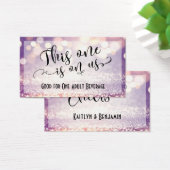 パープル、ホワイト&オレンジグリッター《写真》ぼけ味ドリンクチケット (デスク)