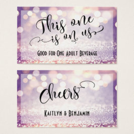 パープル、ホワイト&オレンジグリッター《写真》ぼけ味ドリンクチケット
