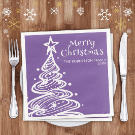 パープル ホワイト クリスマスツリー クリスマスパーティー