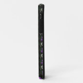 パープル&ホワイト フローラル Case-Mate iPhoneケース (裏面/左)