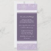 パープル・ホワイト・結婚フォトの誓いの更新招待状 招待状 (裏面)