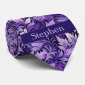 パープル・ボタニカル・モノグラム ネクタイ (ロール)