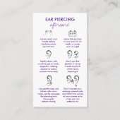 パープル ボディージュエリー ピアッシング 名刺 (裏面)