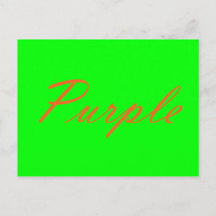 パープル ポストカード