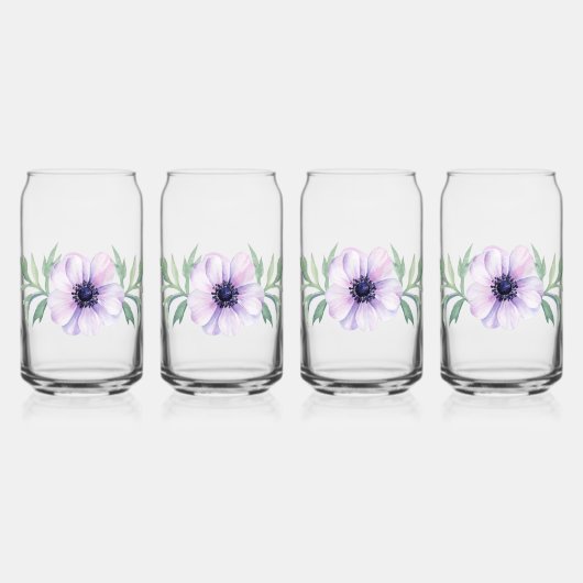 「パープル ポピー」ドリンク グラス (正面)