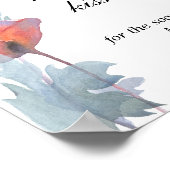 パープル ポピー ハウ メニー キッセス ブライダル シャワー ポスター (角)