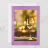 パープル マグノリア & ローズ ワイン ライフ セレブレーション 招待状 (裏面)