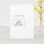 パープル·マン·ゴメン カード (黄色い花)