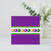 パープル マーディ グラース ビーズ インビテーション (スタンド正面)