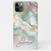 パープル マーブ 大理石 アート柄 Case-Mate iPhoneケース (裏面)