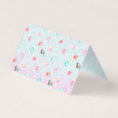 パープル·マーメイド·ガールズ·ベビー·シャワー·テーブル·ナンバー (裏面)