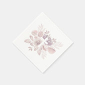 パープル マーヴ 水彩 花柄 十字架  スタンダードカクテルナプキン (角)