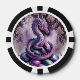 パープル ミスティック ドラゴン ゴシック ポーカーチップ