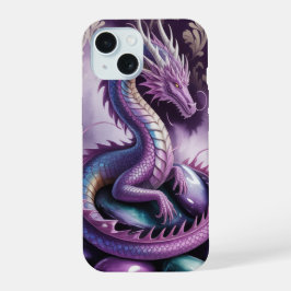 パープル ミスティック ドラゴン ゴシック iPhone 15ケース