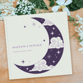 パープル ムーン&スターリングス 結婚式ゲストブック ゲストブック