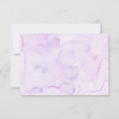 パープル メイン スクイーズ レモン ブライダル シャワー サンキューカード (裏面)