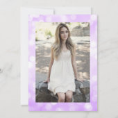 パープル ライツ フォト サプライズ スウィート16 招待状 (裏面)