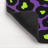 パープル&ライムヒョウ マウスパッド (コーナー)