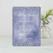 パープル ライラック グリッツ グラム グリッター スパークル 招待状 (スタンド正面)