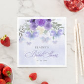 パープル ライラック ライフタイム オブ バタフライ ブライダル シャワー スタンダードランチョンナプキン (インサイチュ)