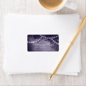 パープル ラスティック ツリー ライト 返送先ラベル ラベル (インサイチュ)