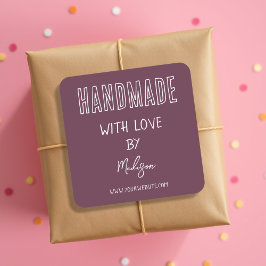 パープル |ラブスクエアステッカーで手作り スクエアシール