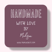 パープル |ラブスクエアステッカーで手作り スクエアシール