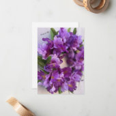 パープル&ラベンダーアイリス ノートカード (正面/裏面インサイチュ)