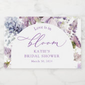 パープル+ラベンダーフローラミニシャンパンラベル スパークリングワインラベル (シングルラベル)