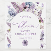 パープル+ラベンダーフローラワインボトルラベル ワインラベル (シングルラベル)