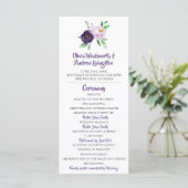 パープル&ラベンダーフローラ結婚式 プログラム (スタンド正面)