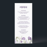 パープル&ラベンダーワイルドフラワー結婚のフローラ メニュー<br><div class="desc">この結婚メニューは底に美しい紫とラベンダーの野草と緑の草を組み合わせた野外の庭や野原の外観を結婚特徴とする。</div>