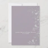 パープル ラベンダー ウェディング 招待状 (裏面)