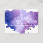 パープル·ラベンダー·ウォーターカラーズ·ユー·ディスカウント 割引カード (裏面)