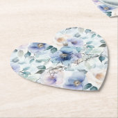 パープル ラベンダー クリーム フラワー ペーパーコースター (アングル)