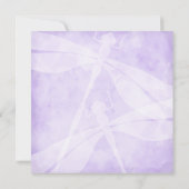 パープル ラベンダー ドラゴンフライ バット ミッツヴァー 招待状 (裏面)