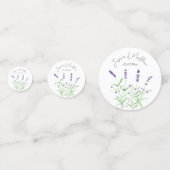 パープル ラベンダー フラワーズ 水彩 ウェディング コンフェッティ (正面)