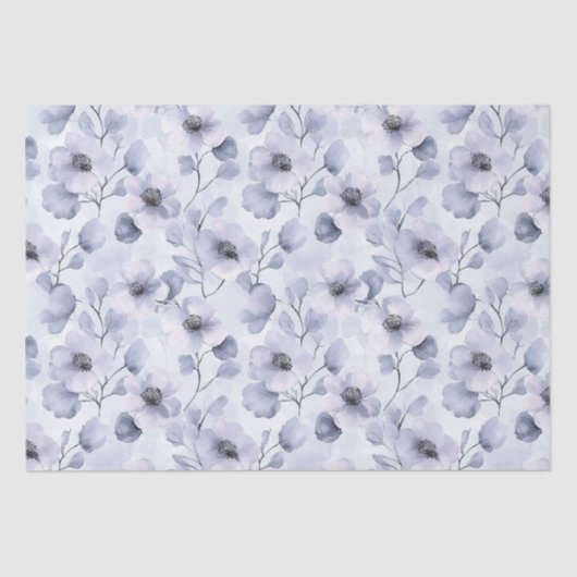 パープル ラベンダー フラワーブライダルシャワー 薄葉紙 (正面)