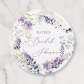 パープル + ラベンダー フラワーラウンド フェイバータグ (正面)