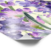 パープル ラベンダー フラワール イエロー ブライダル シャワー フォトプリント            (角)