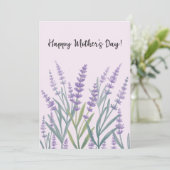 パープル ラベンダー フローラル ハッピー マザーズ デイ シーズンカード (スタンド正面)