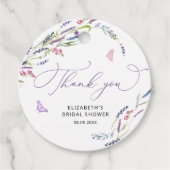 パープル ラベンダー ブライダルシャワー サンクス フェイバータグ (正面)