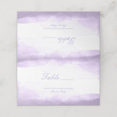パープル ラベンダー 水彩 テーブル ナンバー シーティング プレイスカード (外部開封)