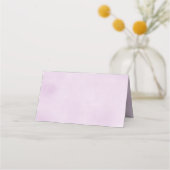 パープル ラベンダー 花のエレガントな名札 プレイスカード (裏面)