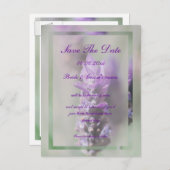 パープル ラベンダー 花の結婚式 | オーダーメイド 案内ポストカード (正面/裏面)