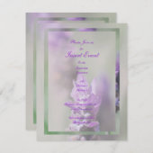 パープル ラベンダー 花 結婚式 | オーダーメイド 招待状 (正面/裏面)