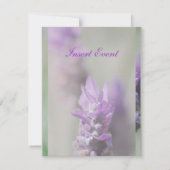 パープル ラベンダー 花 結婚 | オーダーメイド 招待状 (裏面)